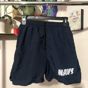 Navy training shorts. XS